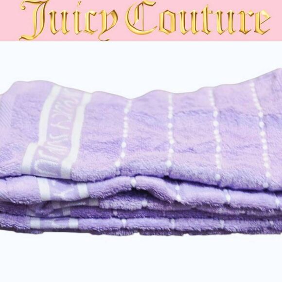 Juicy Couture JUICY Logo Etched Hand Towels - Picture 1 of 9